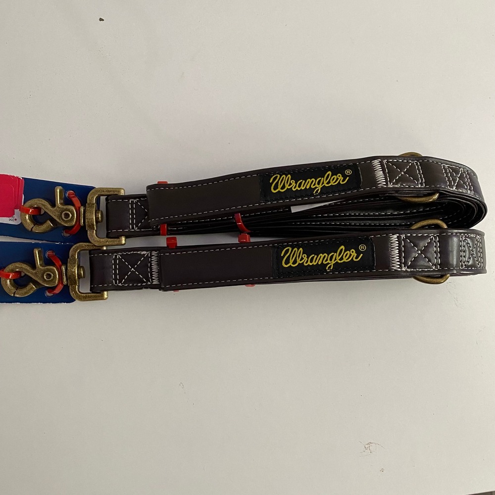 Wrangler Dog Leash‎ Set of 2 M/L/XL Dark Brown New 4ft Lead